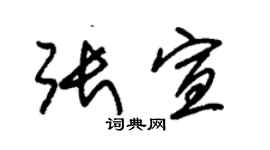 朱锡荣张宣草书个性签名怎么写