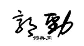 朱锡荣郭劲草书个性签名怎么写