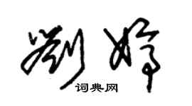 朱锡荣刘婷草书个性签名怎么写