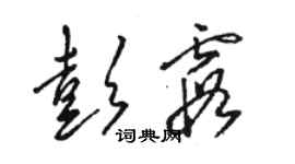 骆恒光彭霞草书个性签名怎么写