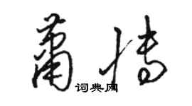 骆恒光萧博草书个性签名怎么写