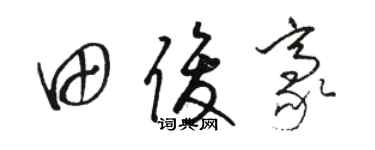 骆恒光田俊豪草书个性签名怎么写