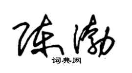 朱锡荣陈渤草书个性签名怎么写