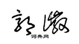朱锡荣郭徽草书个性签名怎么写