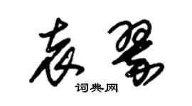 朱锡荣袁翠草书个性签名怎么写