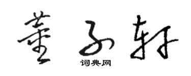骆恒光董子轩草书个性签名怎么写