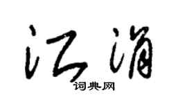 朱锡荣江涓草书个性签名怎么写