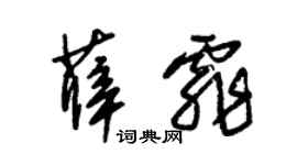 朱锡荣薛霏草书个性签名怎么写