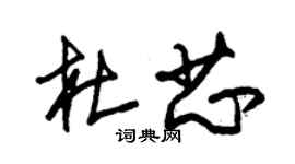 朱锡荣杜芯草书个性签名怎么写