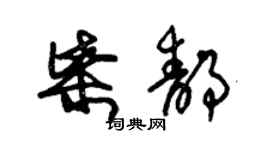 朱锡荣柴静草书个性签名怎么写