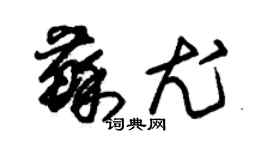 朱锡荣苏尤草书个性签名怎么写