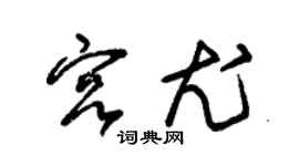 朱锡荣宫尤草书个性签名怎么写