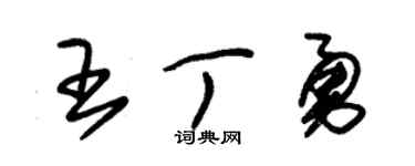 朱锡荣王丁勇草书个性签名怎么写