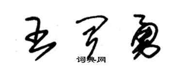 朱锡荣王闻勇草书个性签名怎么写