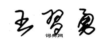 朱锡荣王习勇草书个性签名怎么写