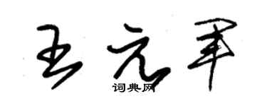 朱锡荣王元军草书个性签名怎么写