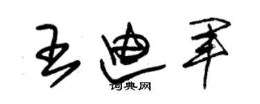 朱锡荣王迪军草书个性签名怎么写