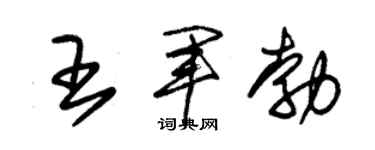 朱锡荣王军勃草书个性签名怎么写