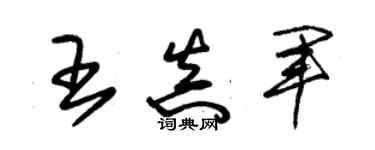 朱锡荣王真军草书个性签名怎么写