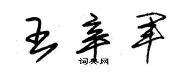 朱锡荣王辛军草书个性签名怎么写
