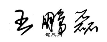 朱锡荣王鹏磊草书个性签名怎么写