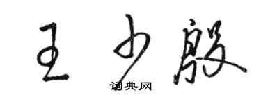 骆恒光王少殷草书个性签名怎么写