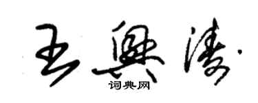 朱锡荣王兴涛草书个性签名怎么写