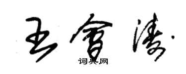 朱锡荣王会涛草书个性签名怎么写