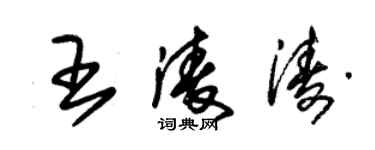 朱锡荣王凌涛草书个性签名怎么写