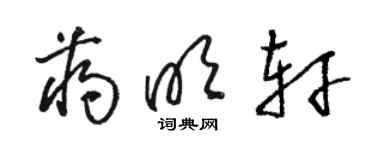 骆恒光蒋明轩草书个性签名怎么写
