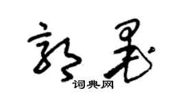 朱锡荣郭墨草书个性签名怎么写