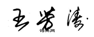 朱锡荣王芳涛草书个性签名怎么写