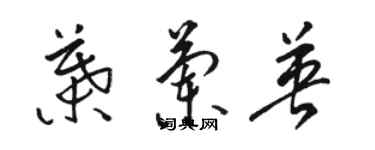 骆恒光叶兰英草书个性签名怎么写