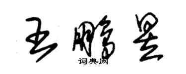 朱锡荣王鹏昱草书个性签名怎么写