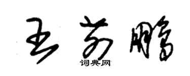 朱锡荣王前鹏草书个性签名怎么写