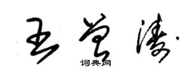 朱锡荣王曾涛草书个性签名怎么写