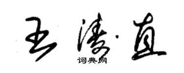 朱锡荣王涛直草书个性签名怎么写