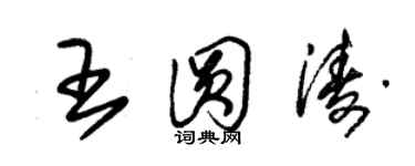 朱锡荣王圆涛草书个性签名怎么写
