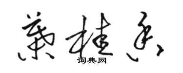 骆恒光叶桂香草书个性签名怎么写