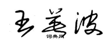 朱锡荣王英波草书个性签名怎么写