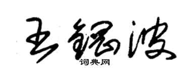 朱锡荣王钢波草书个性签名怎么写