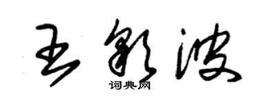 朱锡荣王彩波草书个性签名怎么写