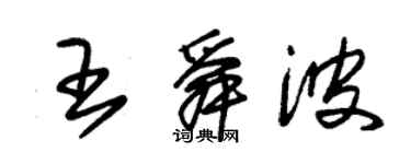 朱锡荣王舜波草书个性签名怎么写