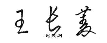 骆恒光王长菱草书个性签名怎么写