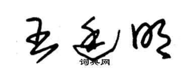 朱锡荣王廷明草书个性签名怎么写