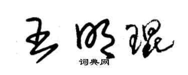 朱锡荣王明琨草书个性签名怎么写