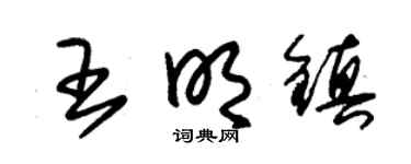 朱锡荣王明镇草书个性签名怎么写