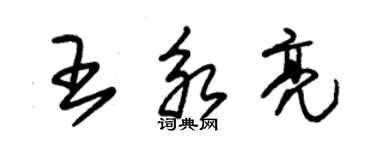 朱锡荣王永亮草书个性签名怎么写