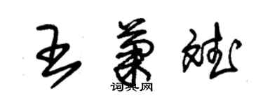 朱锡荣王菊斌草书个性签名怎么写