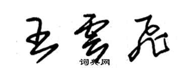 朱锡荣王云飞草书个性签名怎么写